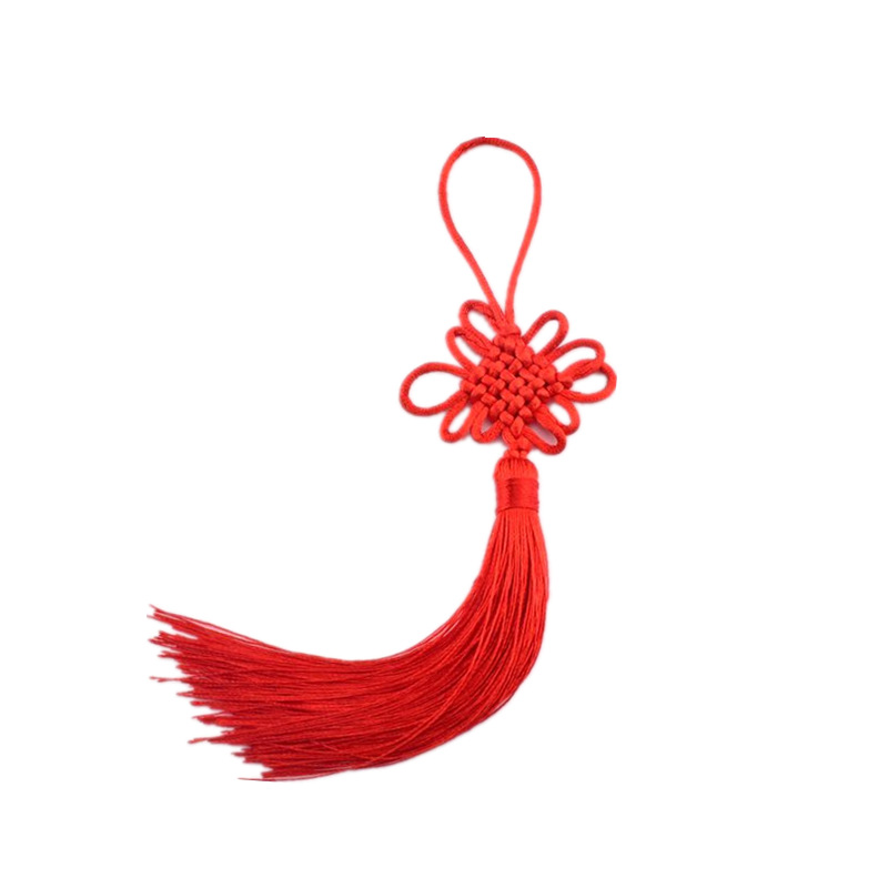 Direct sales of small Chinese knot 6-knot finished pendants, bright red handcrafted tassel tassels as gifts for foreigners Item Picture