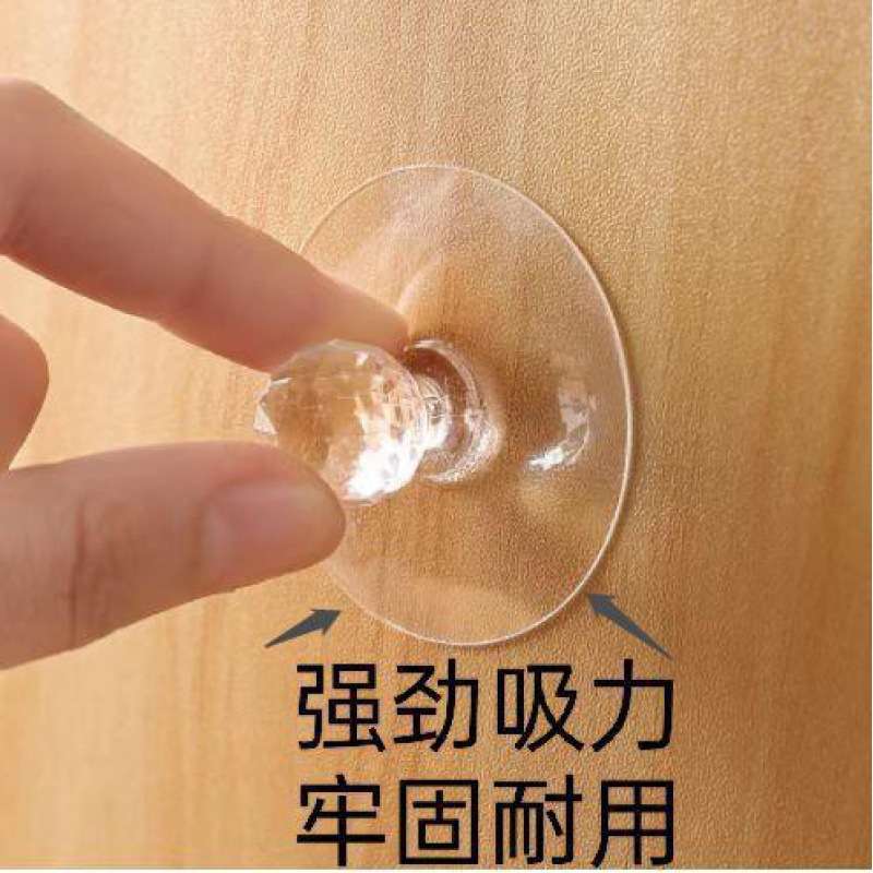 圆形免打孔吸盘衣柜粘贴式拉手自粘推拉门橱柜抽屉衣柜玻璃窗门