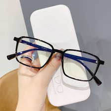 素颜眼镜架近视成品眼镜90TR防蓝光平光镜女韩版复古框学生男