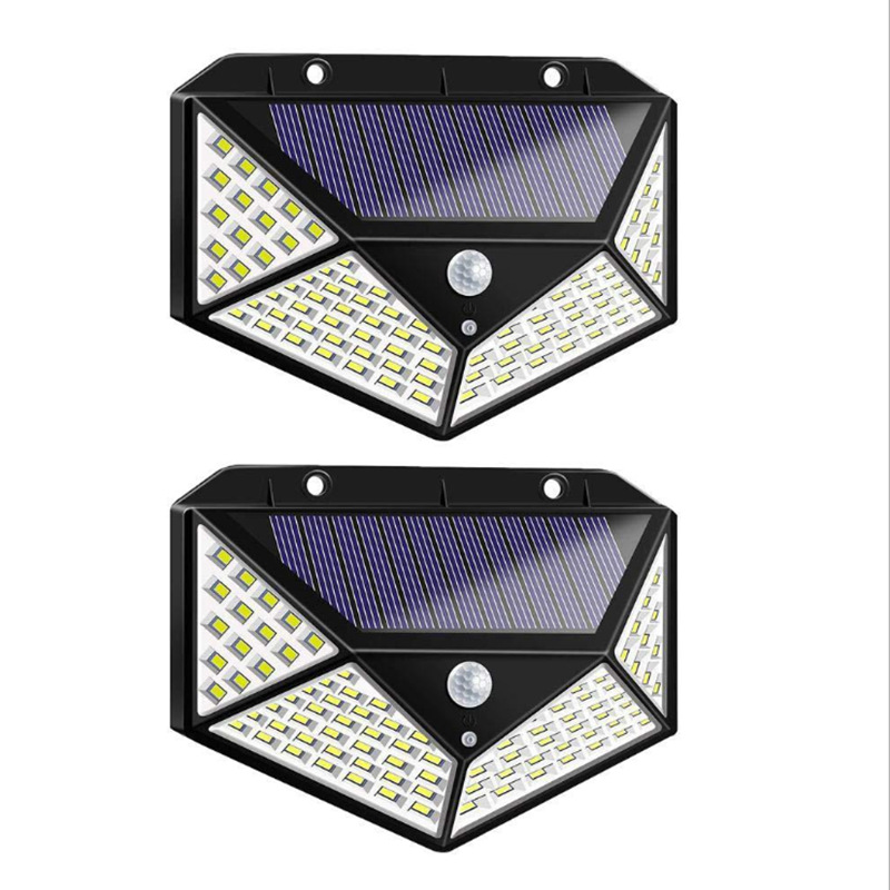 Cross-Border Outdoor Solar Wall Lighting Courtyard Wall Light 100Led Waterproof Human Sensing Outdoor Corridor Light Item Picture