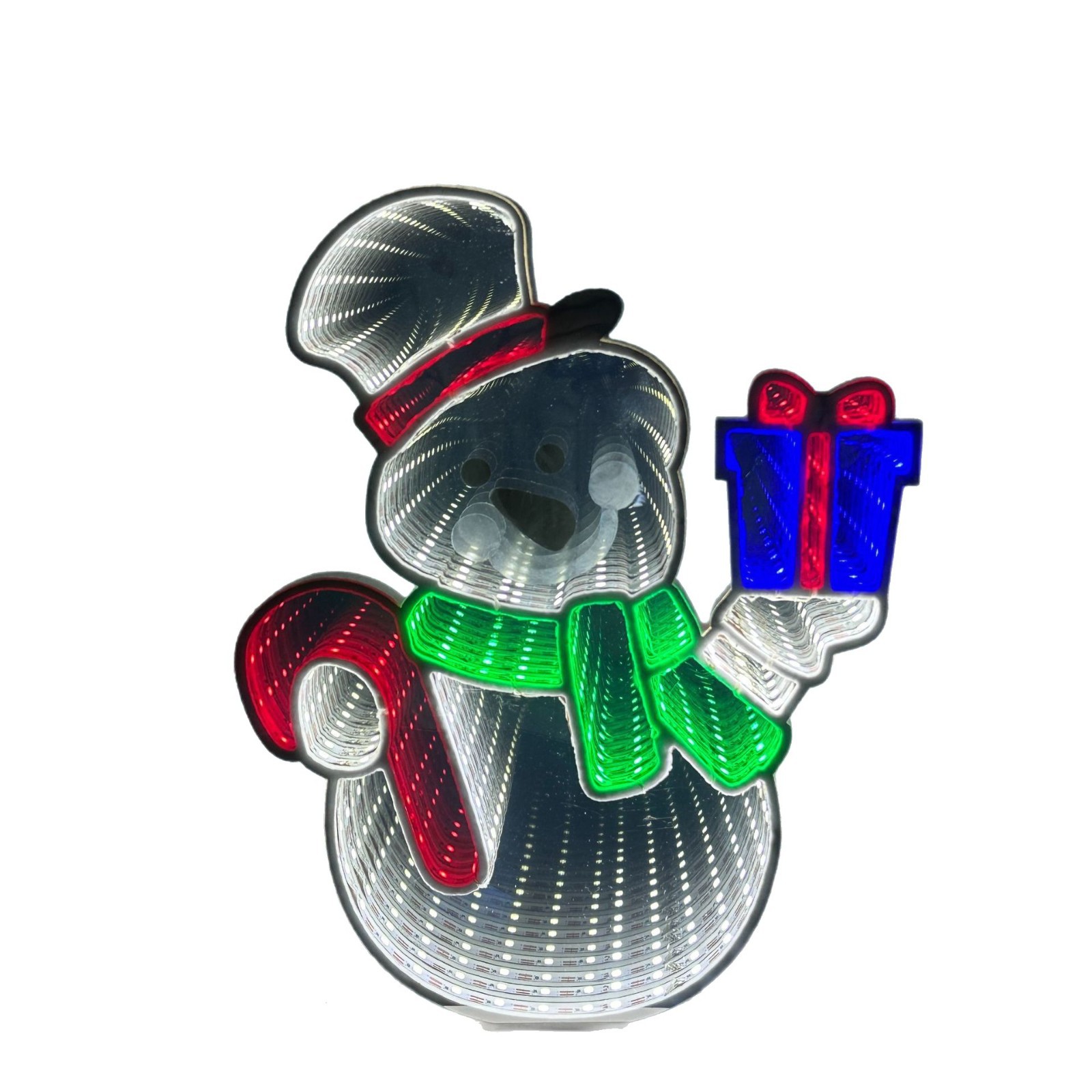 Cross-border foreign trade led neon light snowman Christmas gift Mirror bar Amazon temu hot-selling atmosphere decoration Item Picture