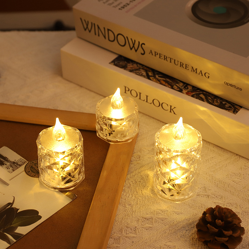 Ins Wind Simulation Electronic Candle Light Atmosphere Light Bedroom Bedside Romantic Decorative Light Nightlight Manufacturers Direct Sales details Picture