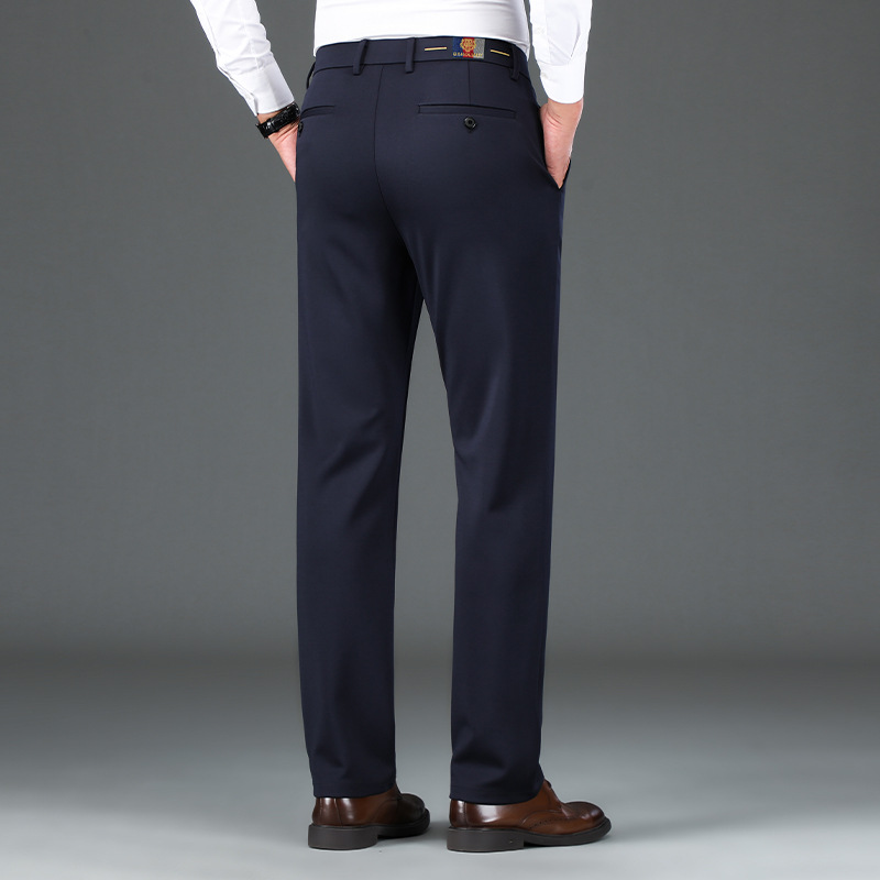 Men's casual pants for autumn/Winter 2024: Thick, elastic, loose, straight-leg, comfortable and versatile for middle-aged and elderly people. Dad wear long pants Application Scenario