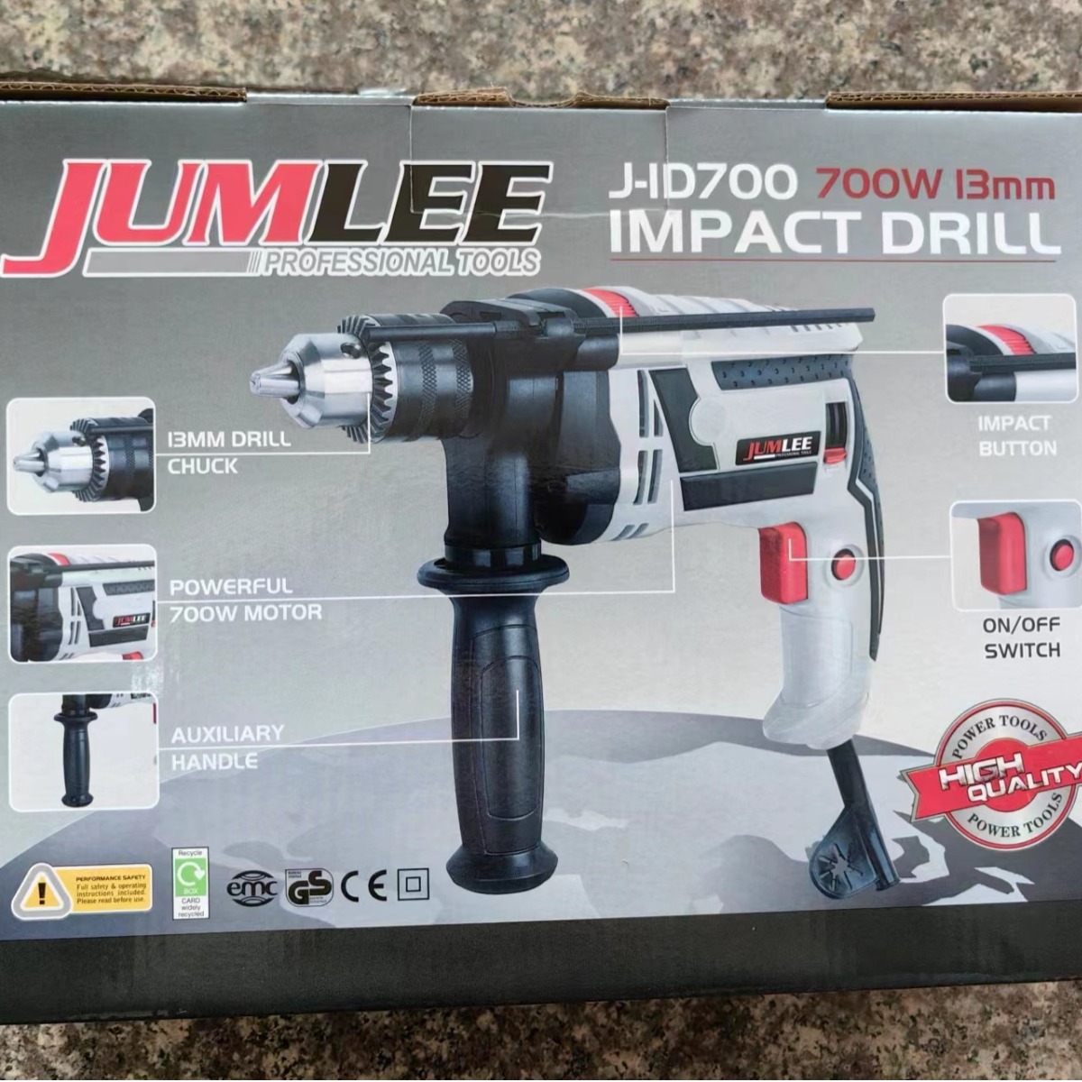 Hand-held electric drill to impact drill, cross-border multi-functional industrial grade concrete three-light electric hammer impact drill batch Item Picture
