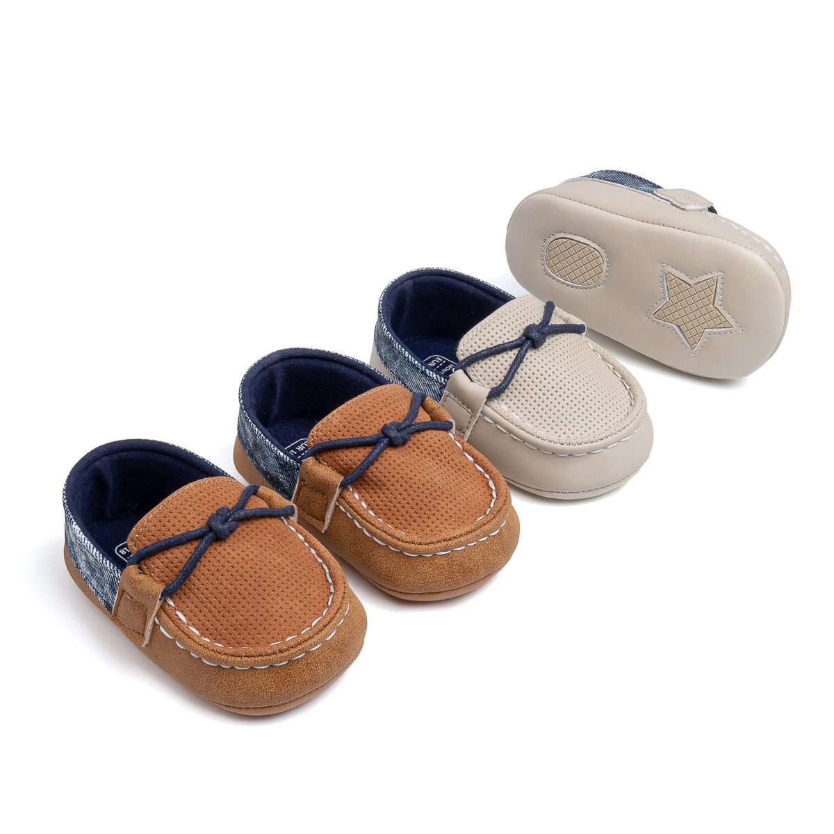 2025年新款男婴防滑豆豆鞋室内软底一脚蹬学步鞋baby shoes详情图1