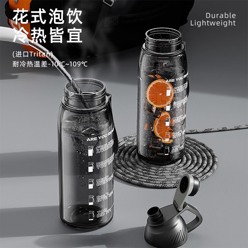 塑料/水杯/塑料杯三件套/夏季水杯/塑料大瓶水杯细节图