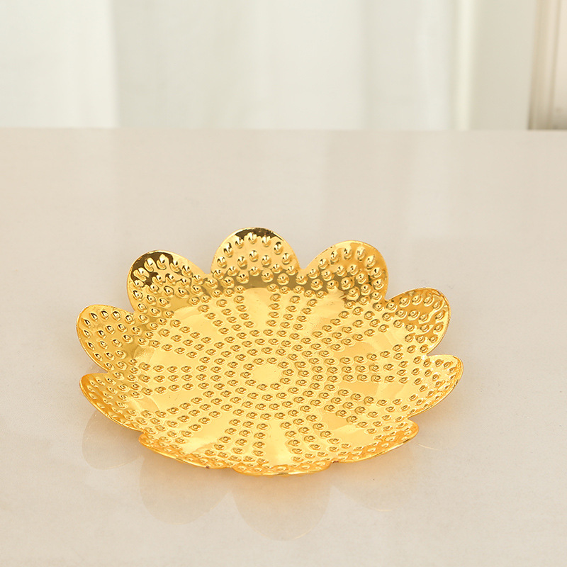 European Iron Art Fruit Tray Home Living Room Tea Table High-End Light Luxury Nuts And Dried Fruit Plate Tea Cake Display Plate Specification drawing