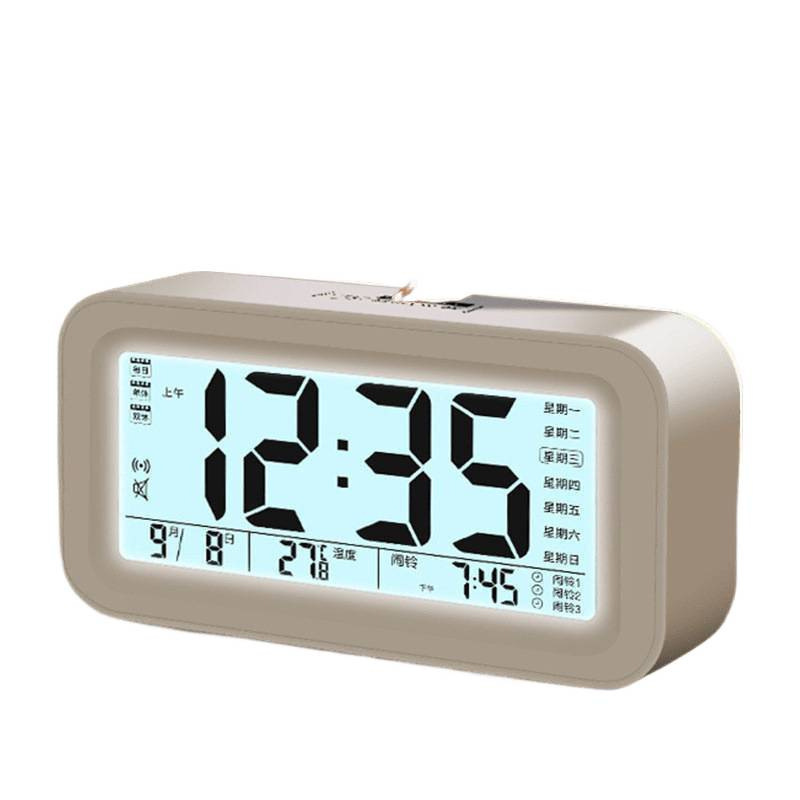 闹钟/LED时钟/闹钟时钟/LED数字桌面闹钟/成人手表白底实物图