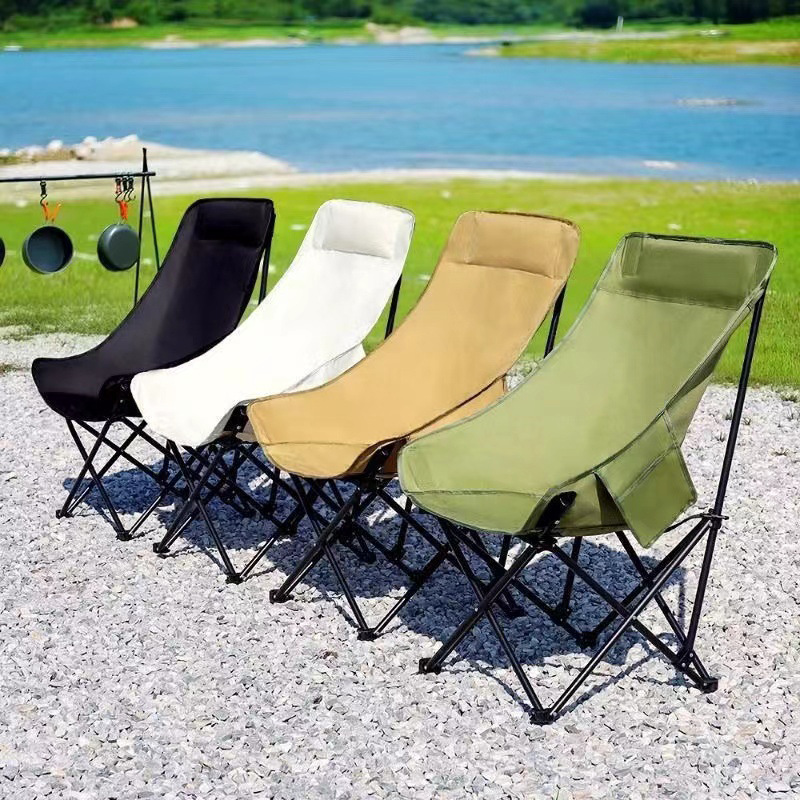 Outdoor folding moon chair, portable high-back camping and leisure chair, direct supply and wholesale of travel folding chairs from the manufacturer details Picture