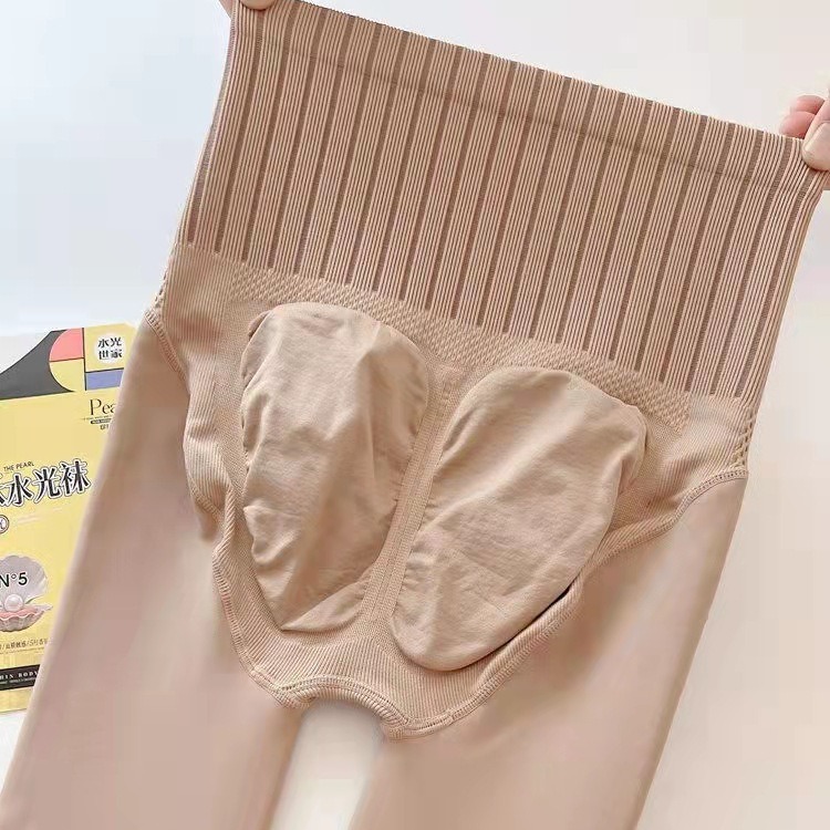 New Flower Fairy high-waisted, belt-slimming, hip-lifting mask, water light socks, leg-slimming wonder, natural nude one-piece pants, water light pants Specification image