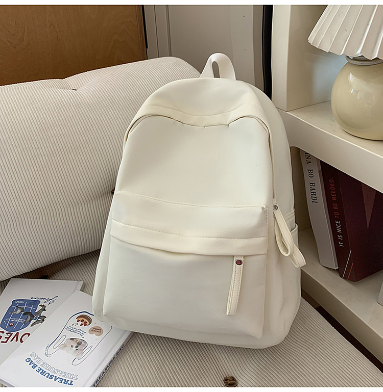 书包女ins 小清新高中生双肩包女纯色少女旅行背包男耐磨休闲背包详情35