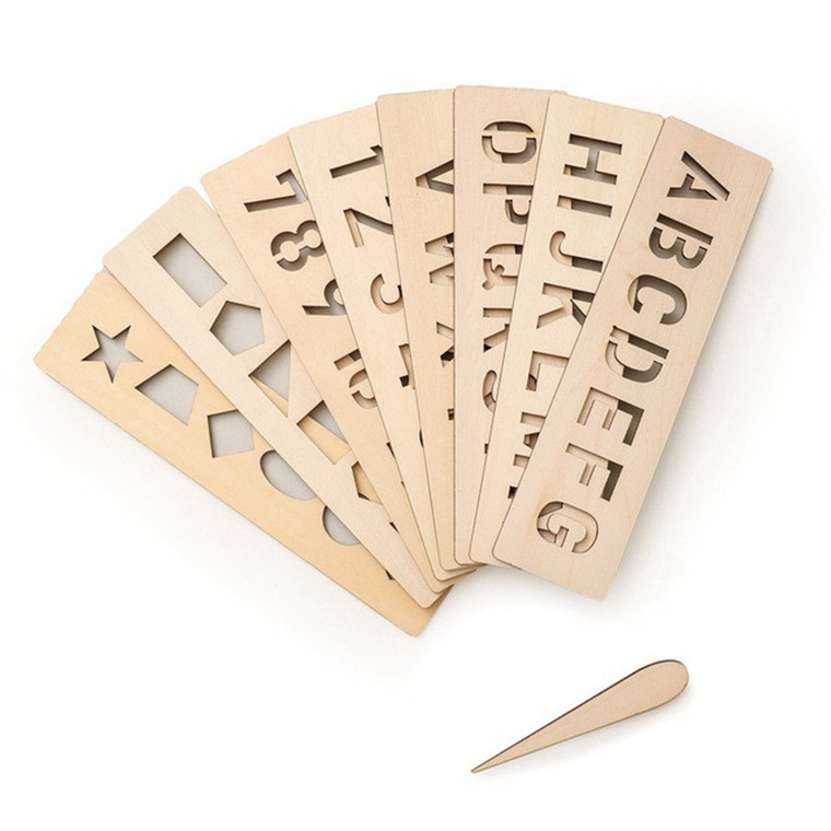新款儿童早期学习字母数字练习板儿童木制早期教育玩具书写练习板详情图2