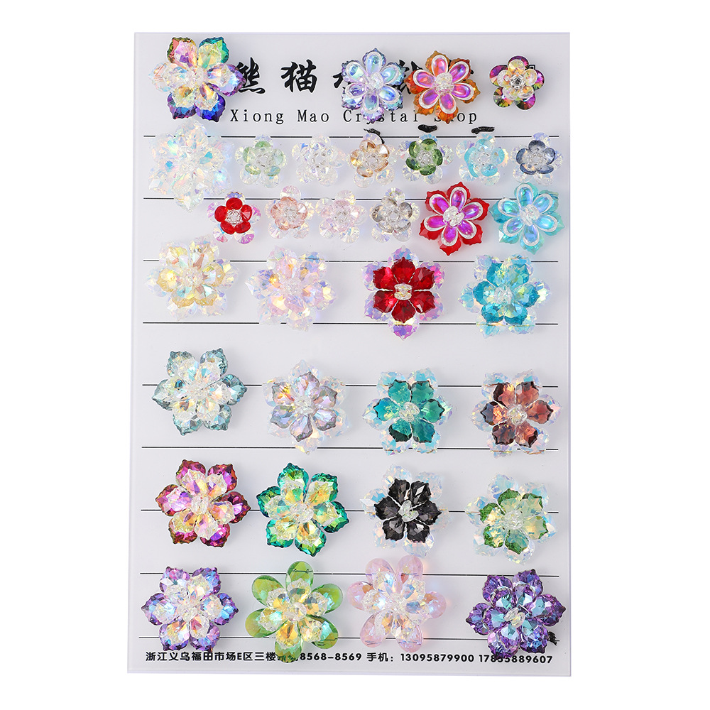 Zhan Yi Xing Yao Fang's new crystal brooch pins, DIY jewelry accessories, phone cases, pendants, hair clips, hair ornaments, sequins and accessories Item Picture