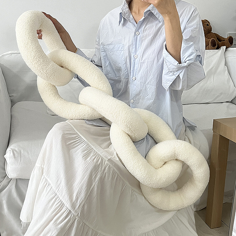 王婆爱情锁抱枕 北欧ins风抱枕卧室飘窗样板间靠垫民宿简约装饰