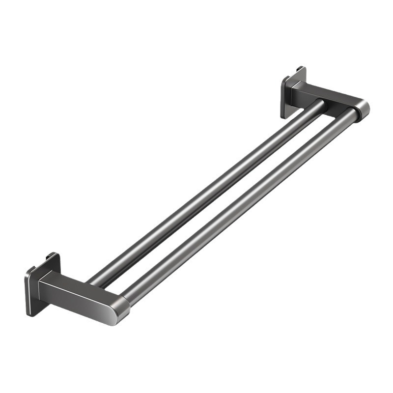 Factory wholesale space aluminum towel racks, multi-functional bathroom slippers hanging racks, non-drilling wall-mounted bath towel rods Item Picture