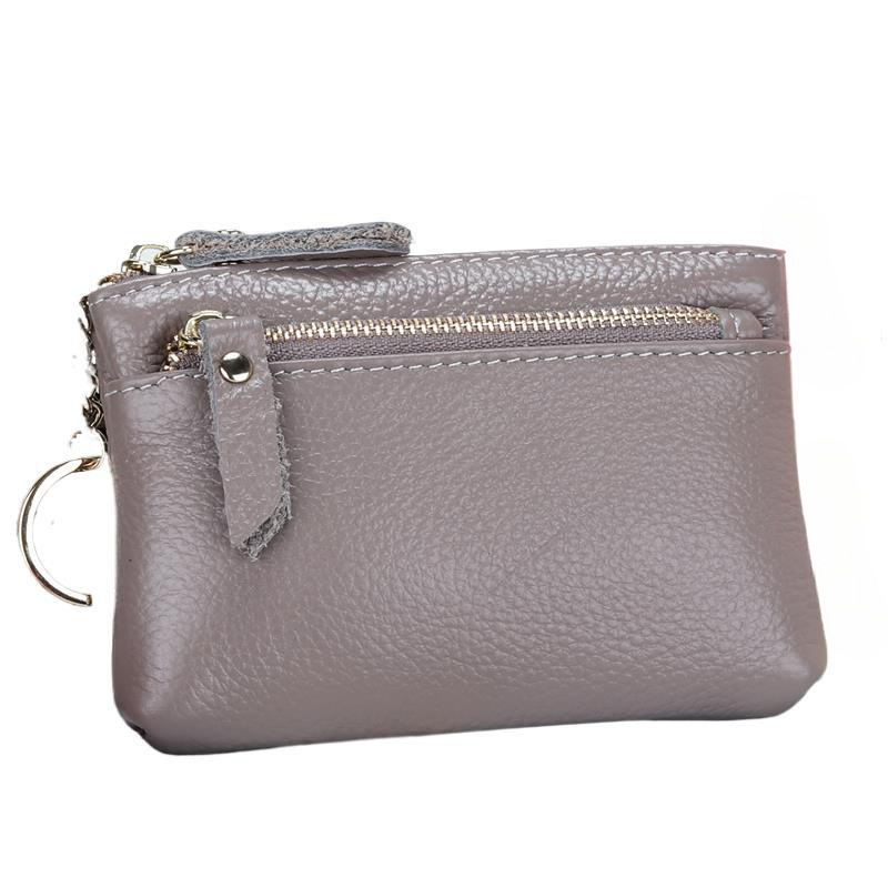 跨境真皮零钱包女迷你牛皮手拿包卡包拉链钥匙扣小钱包硬币收纳袋详情15