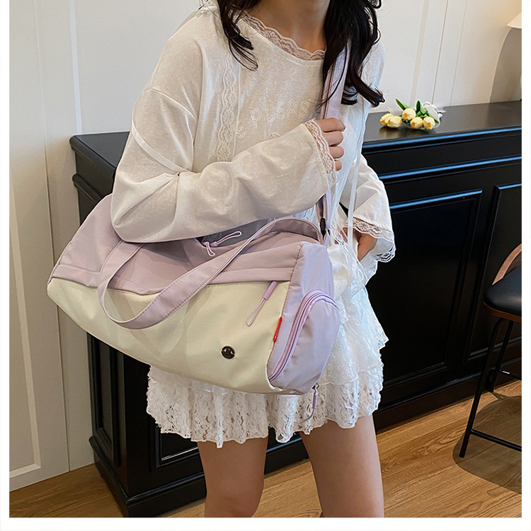 跨境韩版包包女2025新款防水尼龙包时尚新月包百搭轻便斜跨包详情25