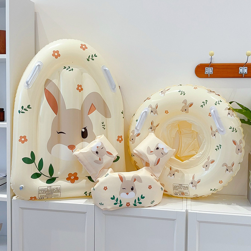 24 New Children's Cartoon Rabbit Swimming Ring Baby Sinking Seat Ring Child Water Floating Row Bear Wholesale details Picture