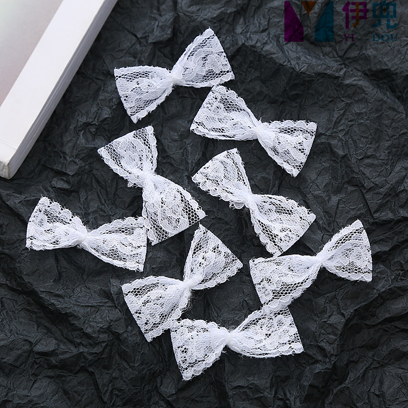 Spot Lace Lace Bow Diy Leggings Clothing Hair Accessories Ribbon Bow Accessories Factory Wholesale details Picture