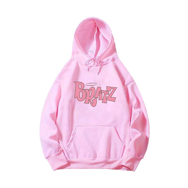 Bratz letter-printed hoodie for autumn and winter, a unisex men's and women's casual and versatile fleece hoodie with long sleeves Item Picture