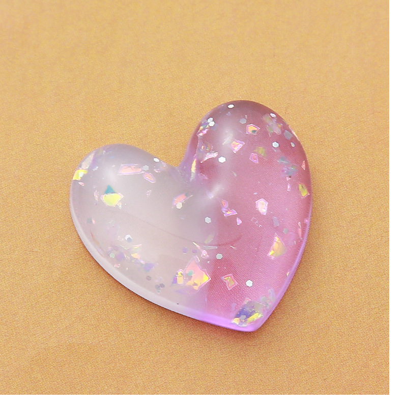 Wholesale of diy jewelry, resin heart-shaped headwear, earrings, pendant accessories, phone cases, patches, slippers and decorative items pic 3