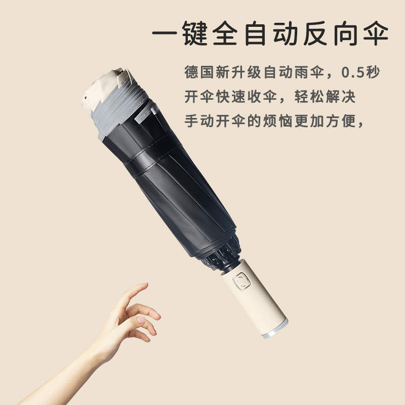 【 Weiya Recommendation 】 Reverse Fully automatic umbrella, dual-purpose sun protection and UV protection, women's folding and men's sunshade Specification image