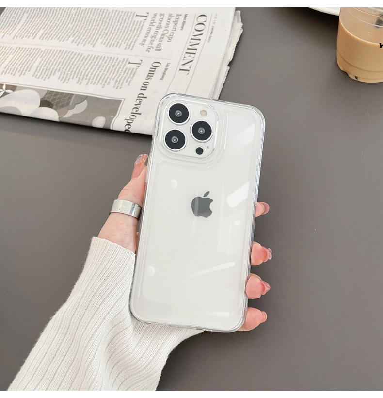 Suitable for the new iphone17 phone case 16Pro, Apple transparent hollow case, thickened silicone TPU anti-drop soft case pic 17