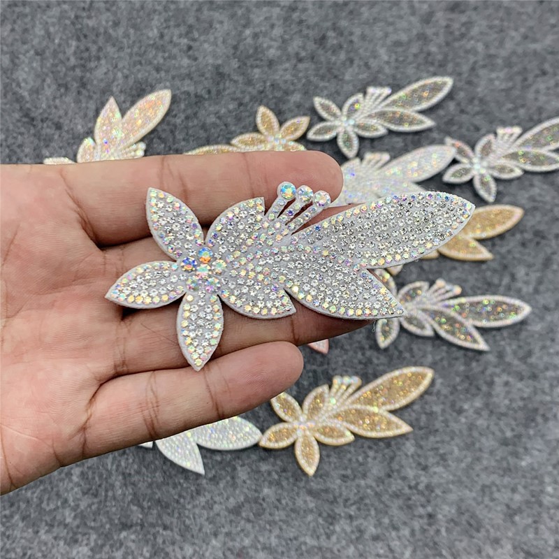 Wholesale diamond jewelry accessories, diy handcrafted jewelry parts, fashionable and versatile, 10cm, customizable hot melt adhesive diamond fabric stickers details Picture
