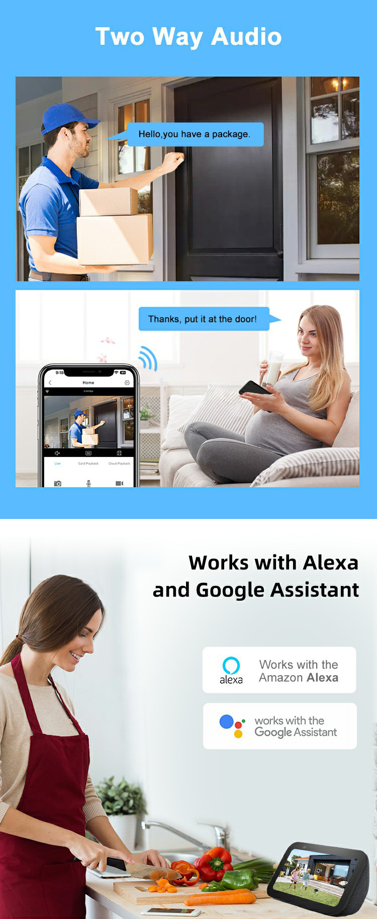 Monitoring of waterproof bulbs from the source factory, cameras with lights, and outdoor smart wireless 2K lamp heads for cross-border trade bestsellers pic 10