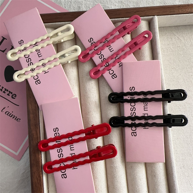Color caramelo sin marca duckbill clip broken hairclip mujer frente flequilla lateral clip tocado tocado parte posterior de la cabeza una palabra clip para el cabello details Picture