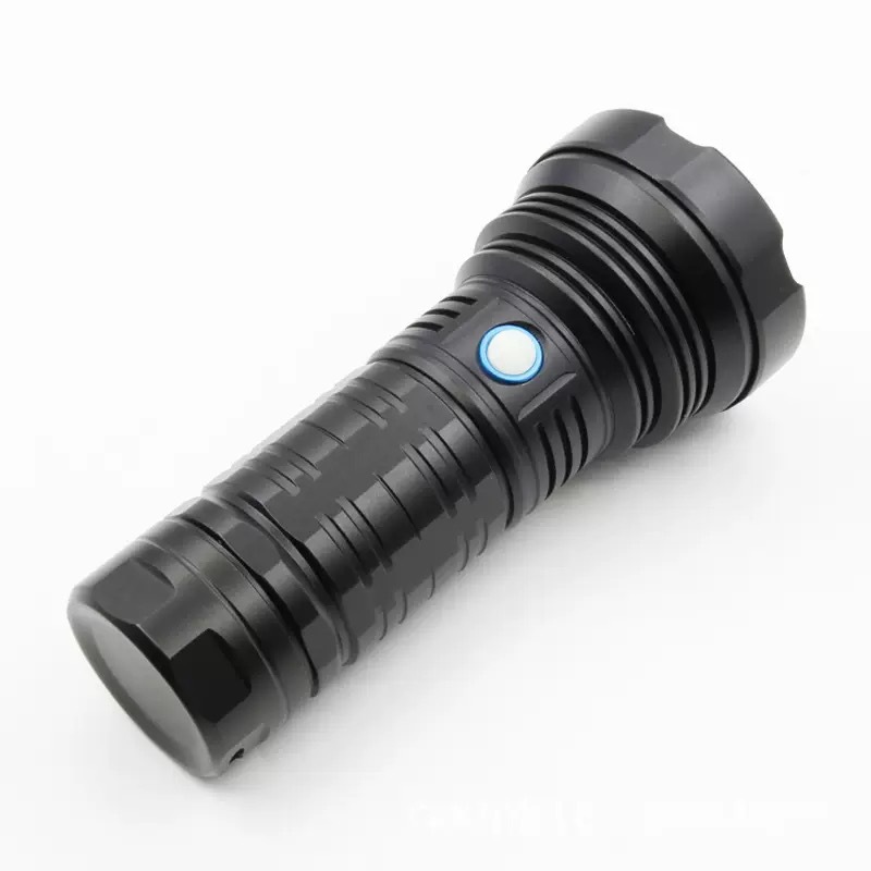 High-brightness aluminum alloy powerful flashlight T40 long-range outdoor mountaineering lighting rechargeable USB fishing flashlight Item Picture