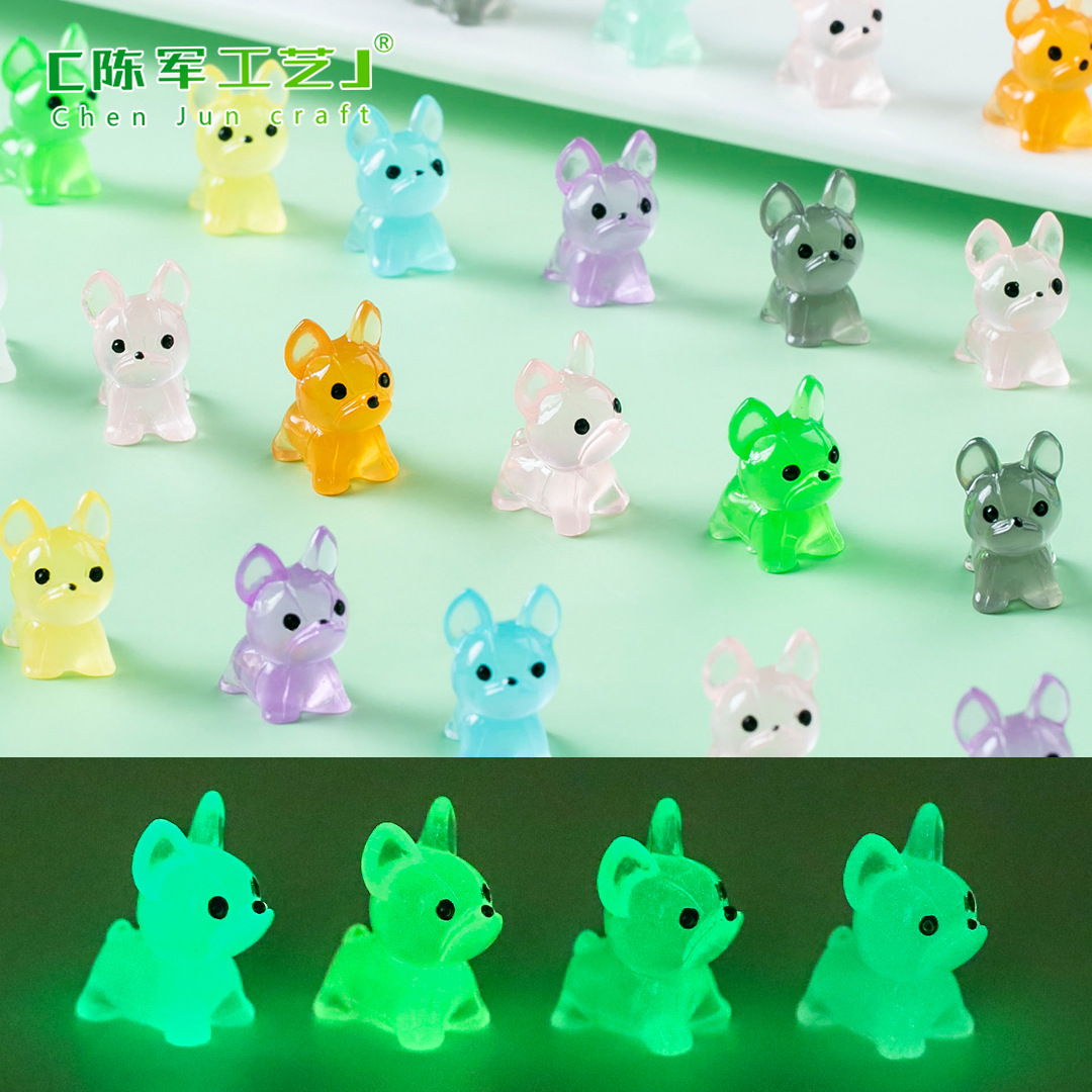 Creative and cute luminous puppy Mengli diy decorative blind bag accessories Micro-landscape desktop car small ornaments