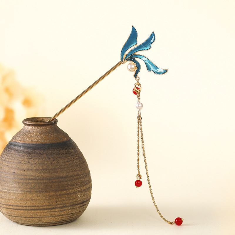 发簪/莲花发簪/发簪女士短款简约/发簪女士短款时尚/摆摊产品图