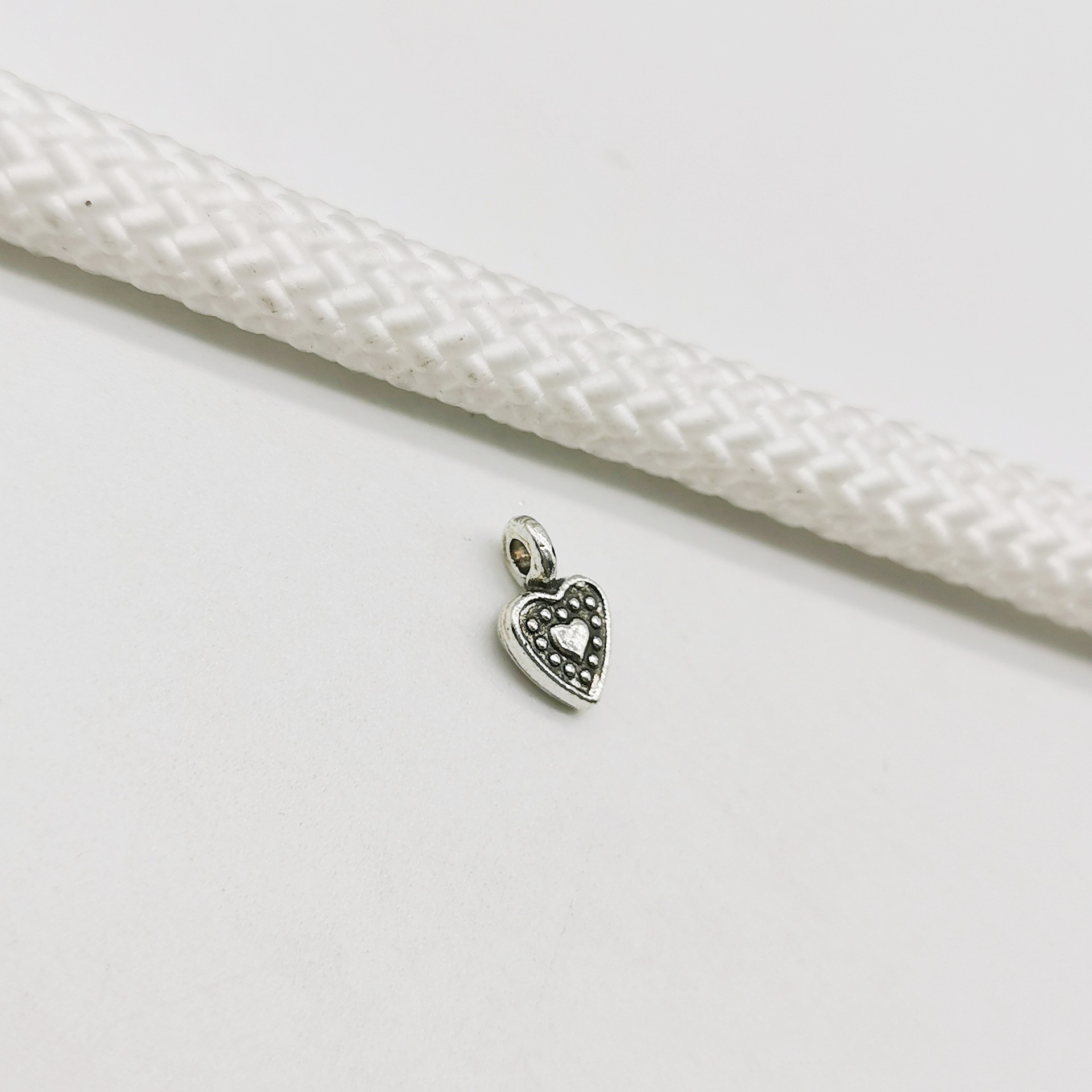 6*10Mm Alloy Ancient Silver Heart Heart Pendant Diy Necklace Bracelet Heart Accessories Wholesale Specification drawing