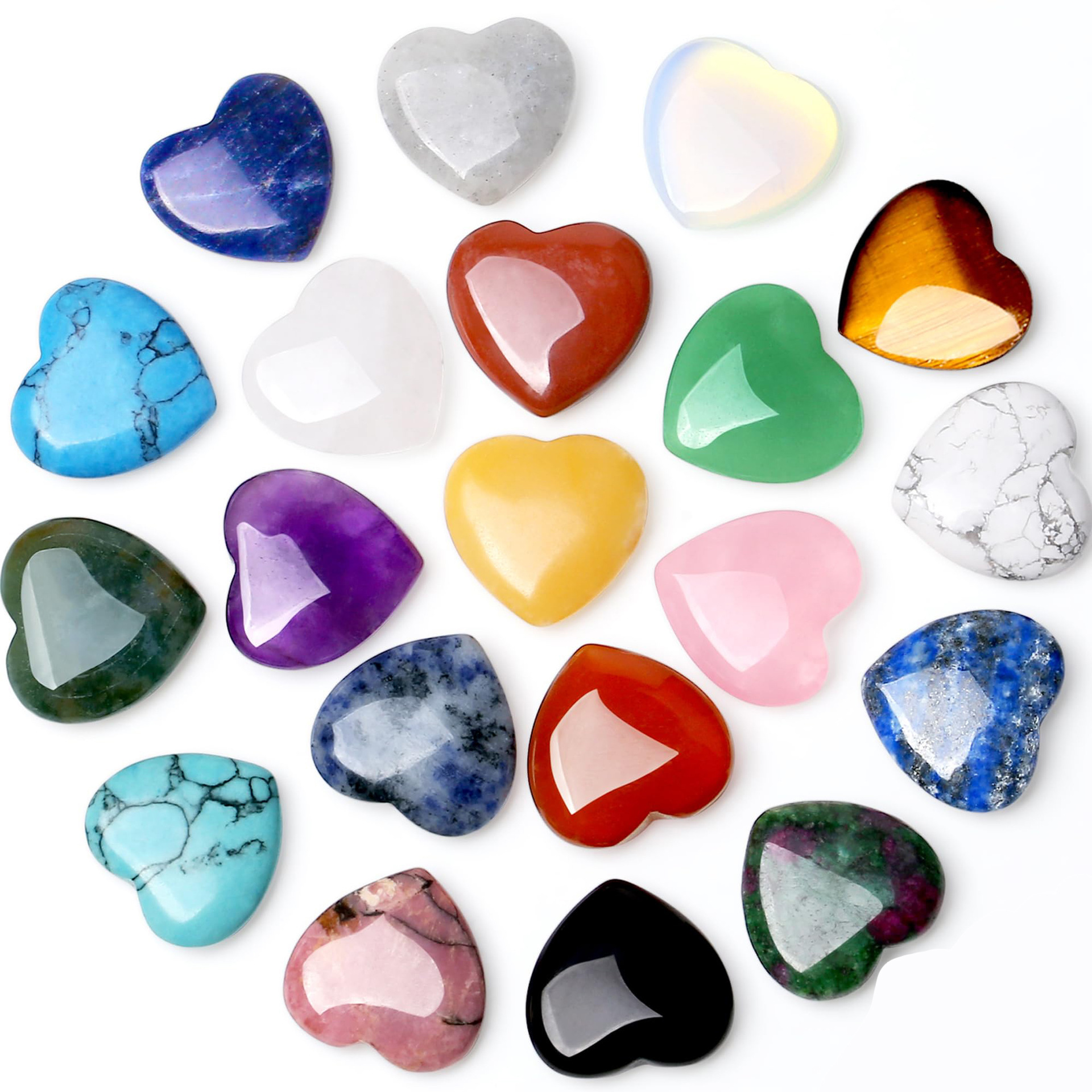 跨境爆款桃心爱心水晶2cm心形天然石批发水晶diy饰品配件掌心石详情8