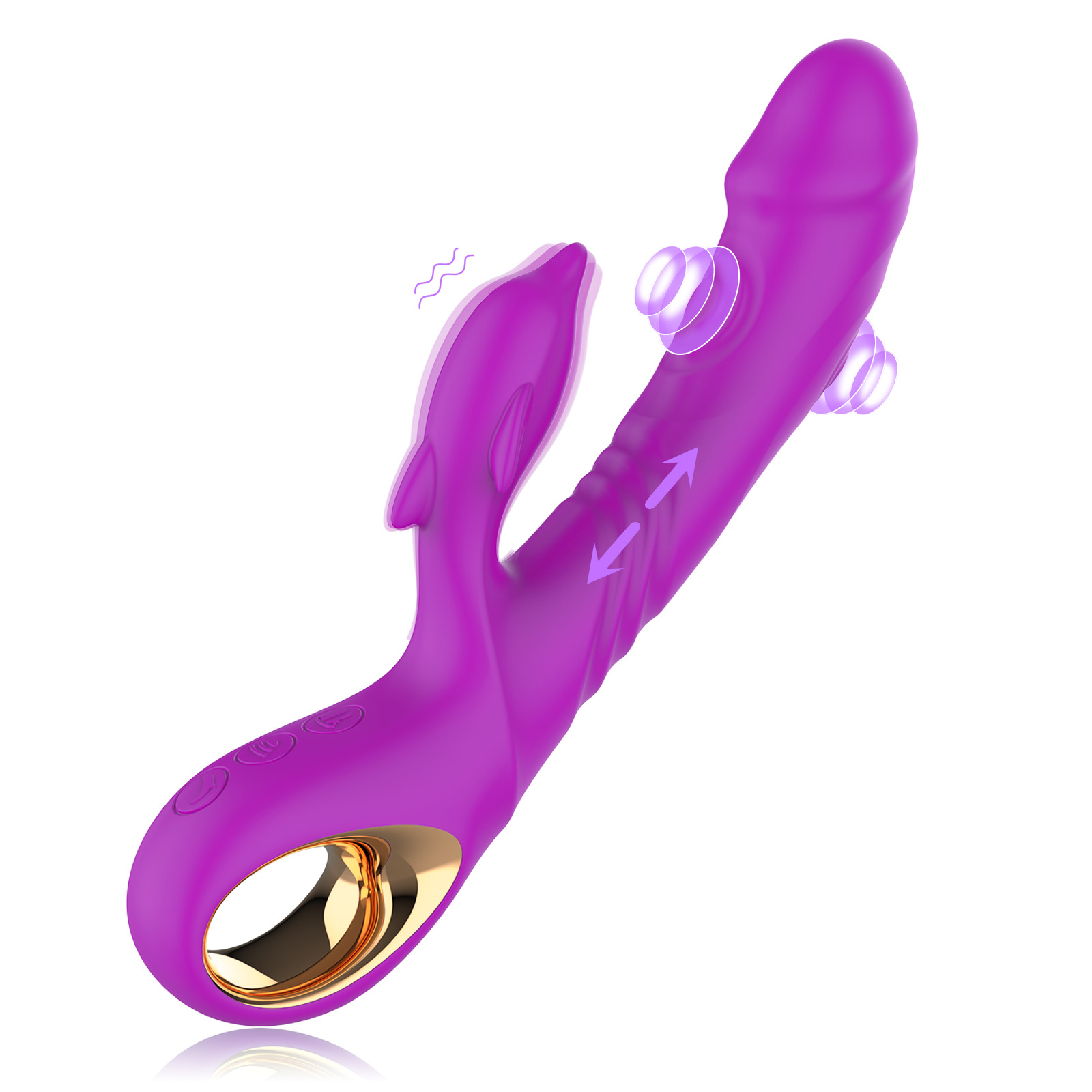 Telescopic, tapping, vibrating stick, female masturbation device, charging, adult sex toy full figure