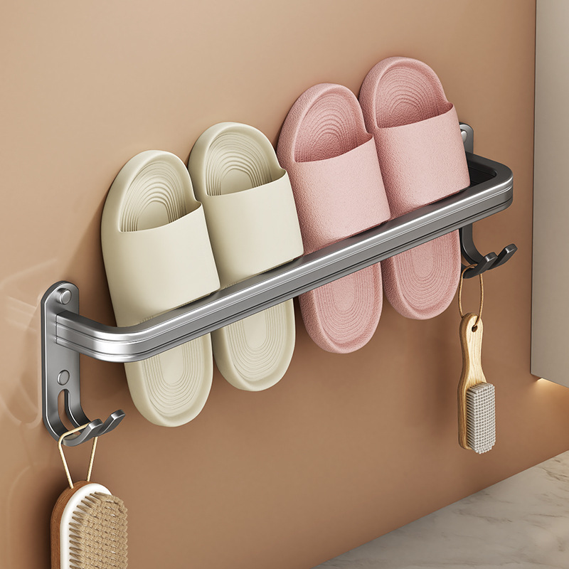 Wholesale of multi-layer towel racks for bathrooms without drilling, bath towel hanging racks, thickened space aluminum wall-mounted towel rods Application Scenario