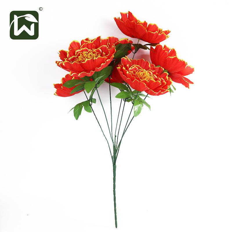 Extra-large tall branches of flowers are beautiful and inexpensive, with artificial flower heads. They are used for tomb-sweeping and funeral services during the Qingming Festival Specification image