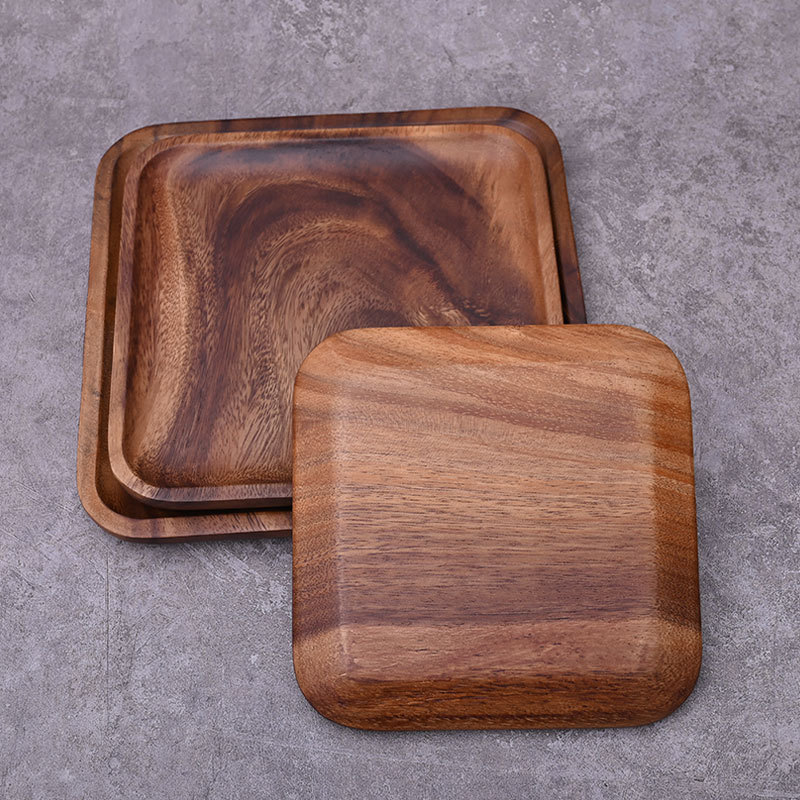Factory direct sales of solid wood square wooden pallets, new Chinese-style acacia wood tea trays, and national trend style wooden pallets. Large orders enjoy discounts Application Scenario