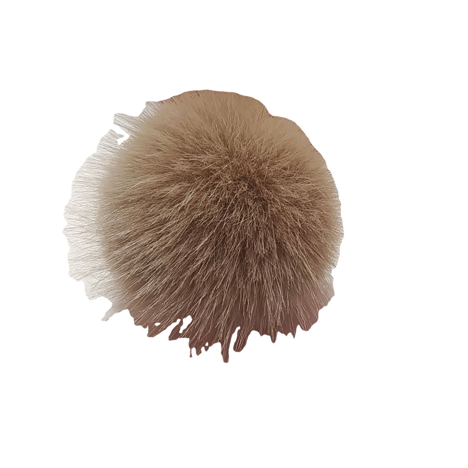 仿水貂毛球耳饰毛球人造毛diy饰品发饰小毛球装饰辅料 水貂毛球白底实物图