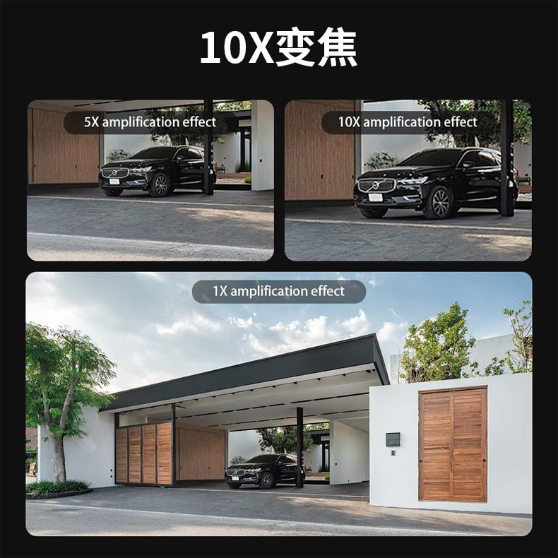 Solar-powered zoom camera, multi-lens tracking camera, dual solar panel outdoor monitoring camera pic 5