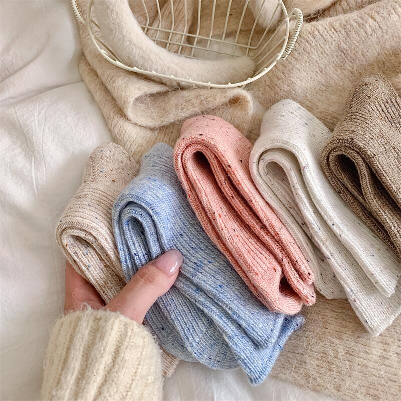 Pink Wool Socks with Outfit