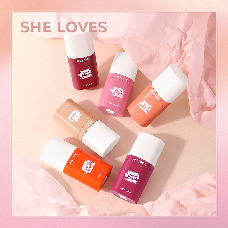 跨境SHELOVES液体腮红Liqud Blush哑光胭脂粉膏眼颊两用腮红批发