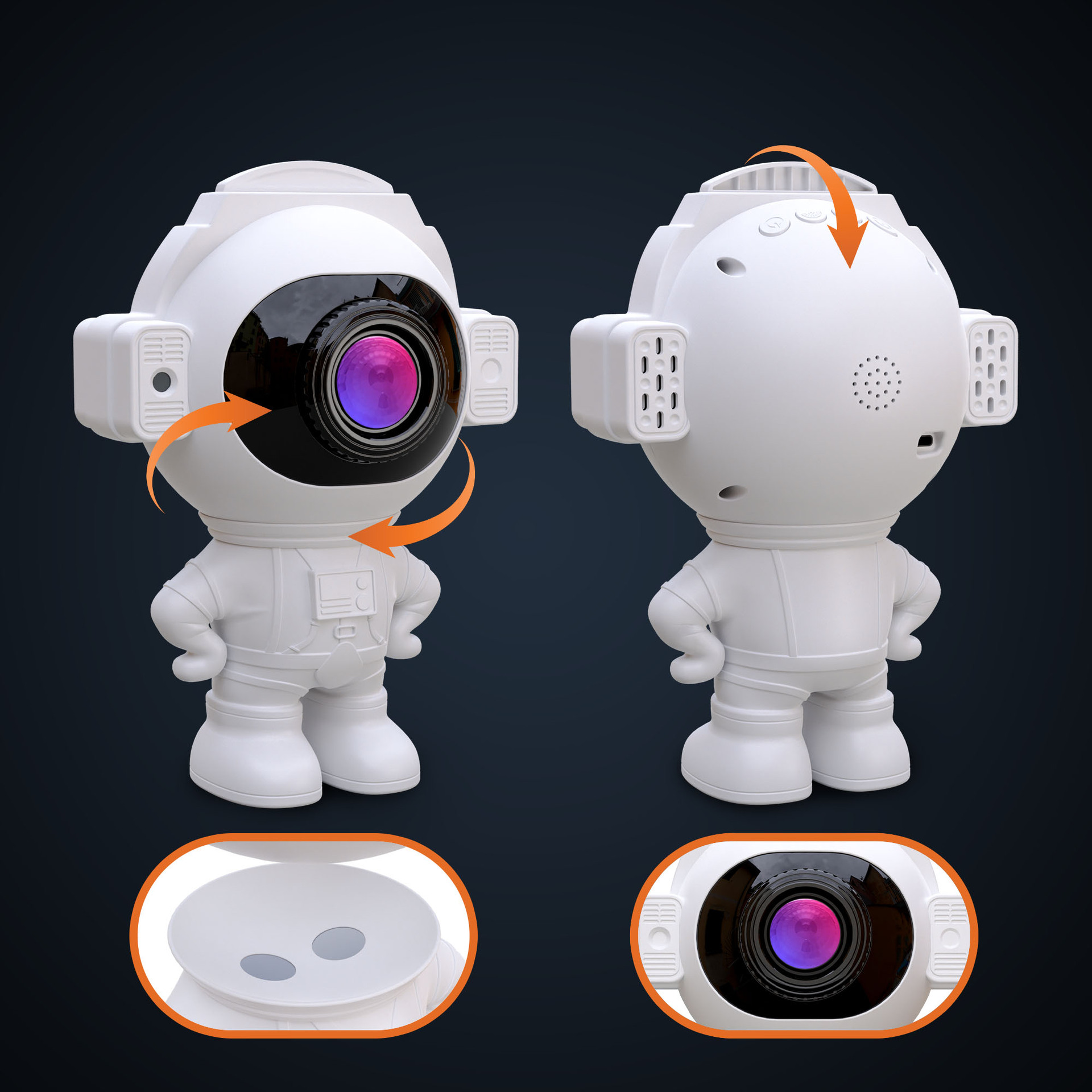 Bedroom Star Light With Bluetooth Astronaut Astronaut Star Light Speaker Party Party Birthday Gift For Children details Picture