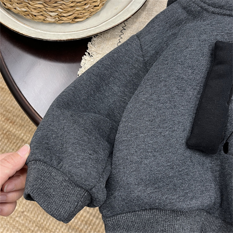 男童连帽卫衣2025新款儿童装冬季一体加绒宝宝加厚上衣男孩冬装潮详情9