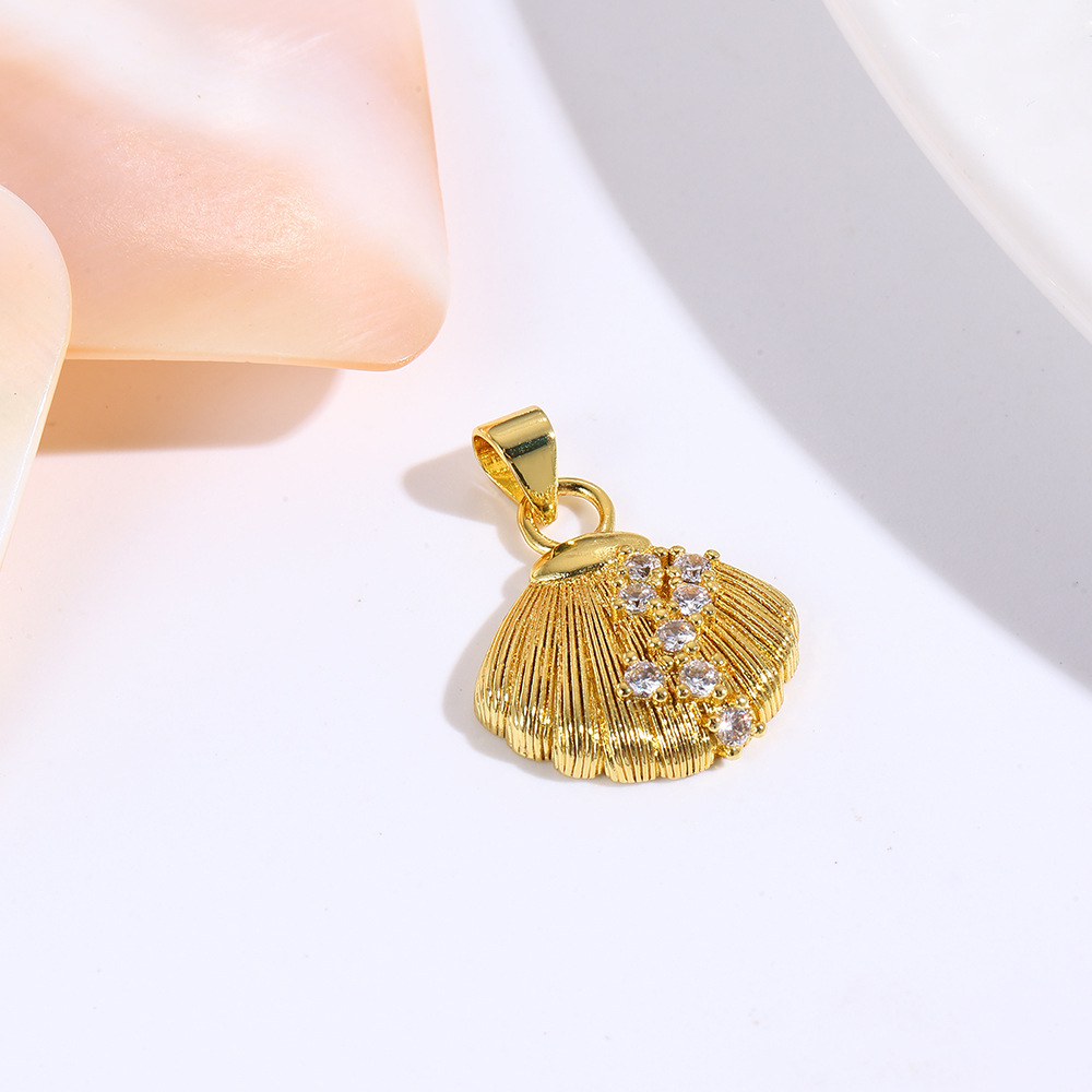 European and American fashion summer beach-style zircon shell imitation pearl starfish shell necklace jewelry pendant in stock wholesale pic 15