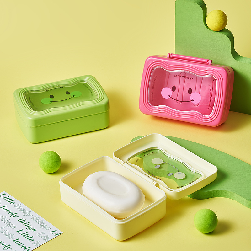 Soap box, student dormitory soap storage box, dopamine soap box, travel portable, double-layer, water-draining, household details Picture