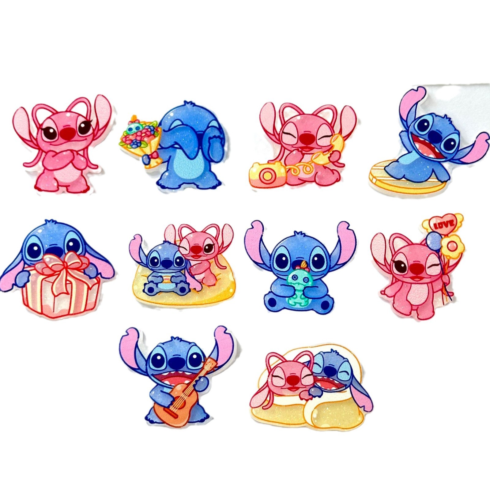 卡通可爱动漫史迪仔周边亚克力胸针创意搞怪包包装饰贴片挂件配件白底实物图