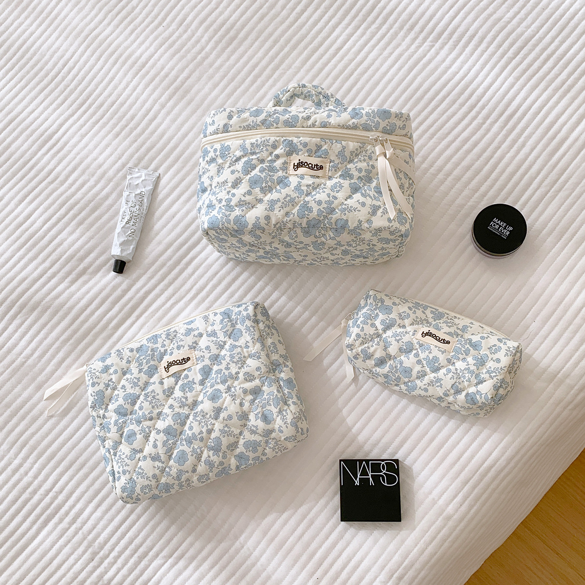 ins风简约小碎花手提化妆包大容量化妆品收纳包便携洗漱收纳袋女详情15