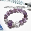 Original amethyst bracelet, natural purple Asai bracelet, live streaming on Xiaohongshu and Douyin, wholesale women's style, simple and elegant Specification image
